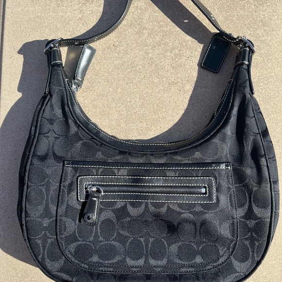 SOLD Coach Monogram Half Moon Shoulder Bag - Picture 2 of 4